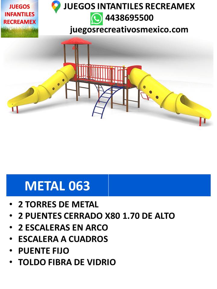 modulo de metal con puente cerrado, puente fijo, escalera en arco